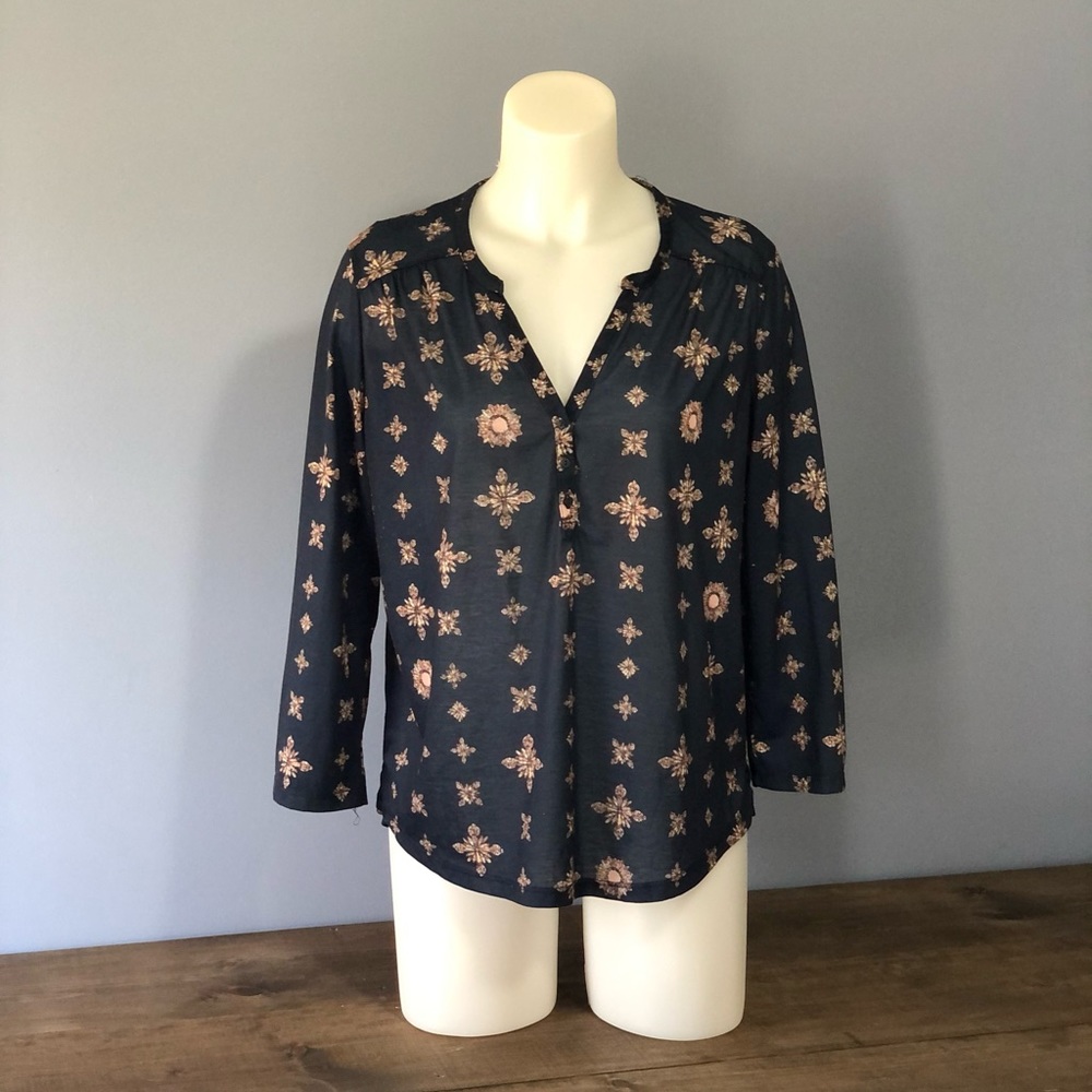 Navy Blue Blouse